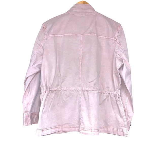 🆕 Style & Co Dusty Blush Pink Safari Trench Utility Twill Jacket Spring Coat - Picture 6 of 11